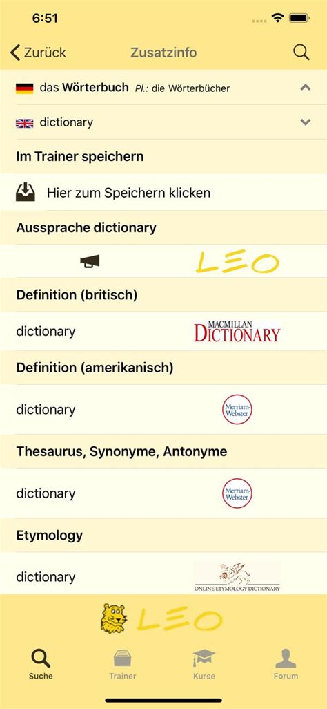 leo's dictionary|leo dict german to english.